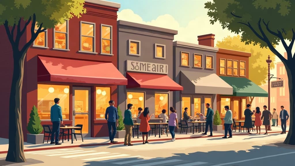 Editorial illustration: Date Night Restaurants in Gadsden