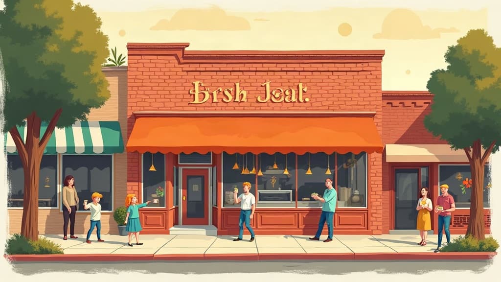 Editorial illustration: Kid-Friendly Restaurants in Gadsden